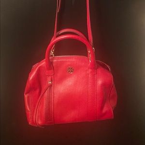 Tory Burch Robinson Satchel-Red